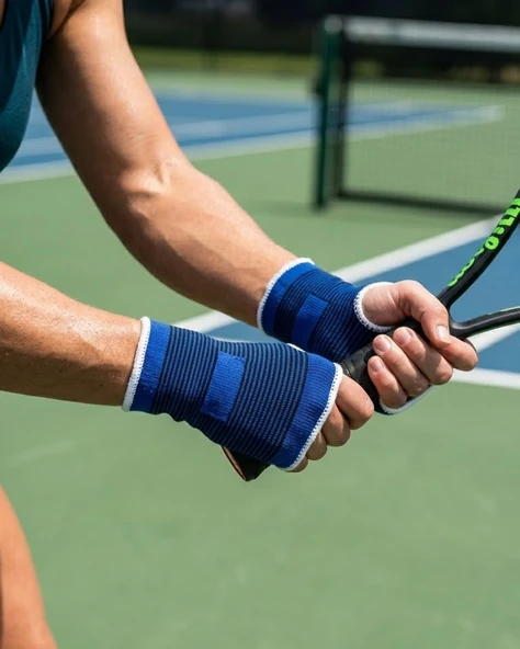 2 Adet Sporcu Bilek Desteği Esnek Nefes Alabilir Örgü Tasarım ürün görseli 1