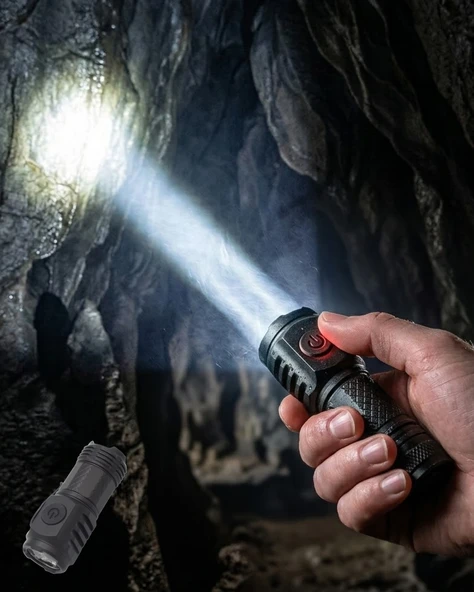 Taşınabilir Mini El Feneri Usb Type-c Şarjlı Ve Dayanıklı Tasarım ürün görseli 1
