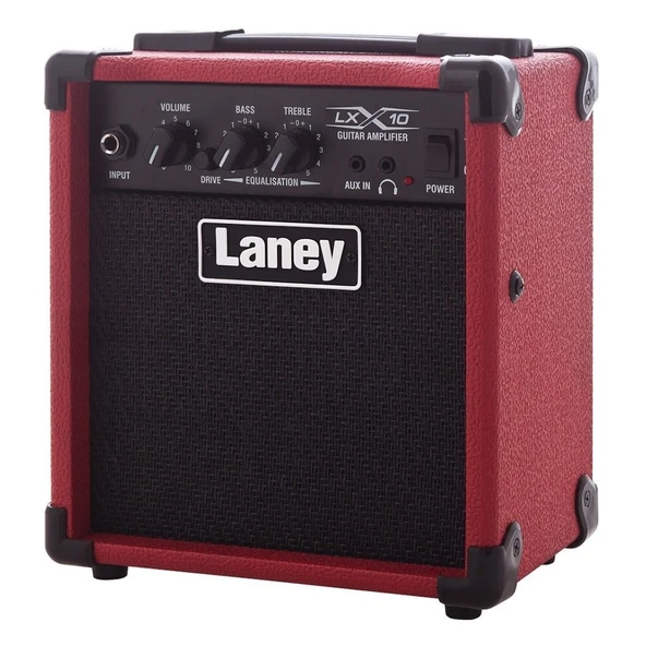Laney LX10-RED Elektro Gitar Amfisi | Kırmızı Renk, 10W Güç, 5 İnç Hoparlör, Dahili Drive Özelliği ürün görseli 1