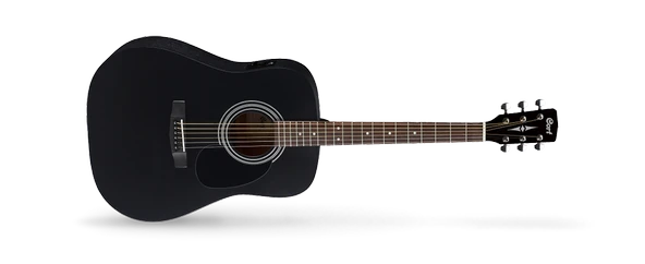 Cort AD810E-BKS Elektro Akustik Gitar | Siyah Renk, Satin Bitiş, Ladin Kapak, Dahili Preamp ve Akort Cihazı ürün görseli 1