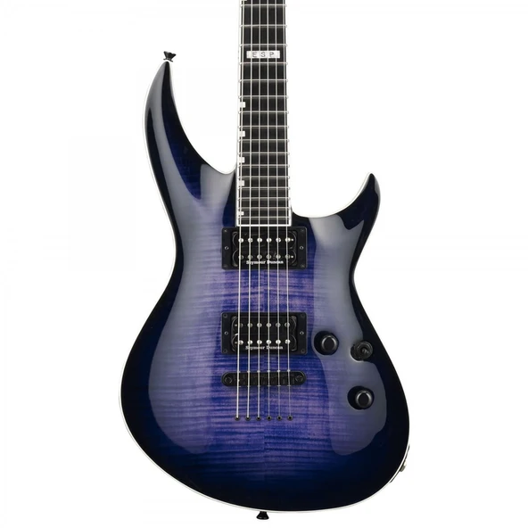 ESP LTD EIIHOR3FMRDB E-II Horizon-III Flamed Maple Reindeer Blue Elektro Gitar | Seymour Duncan Manyetik, Gotoh Kilitli Burgu, Japon Üretim ürün görseli 1