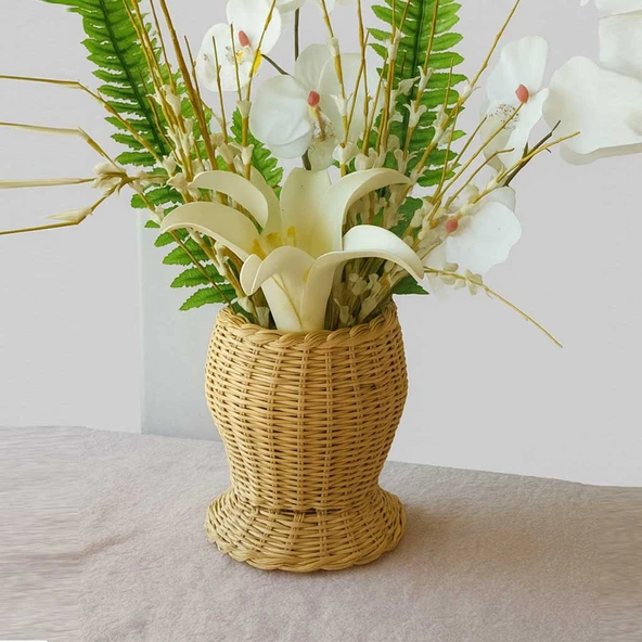 Siparişbox 18x10cm Rattan Vazo - Resim 2