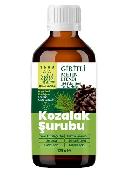 Giritli Metin Efendi 125 ml Kozak Bergama Vakfı Kozalak Şurubu ürün görseli 1