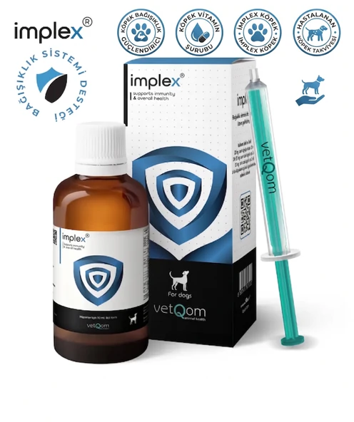 Vetqom Implex 90 ml (Köpekler İçin Hızlı Etkili Bağışıklık ve Direnç Artırıcı Şurup) ürün görseli 1