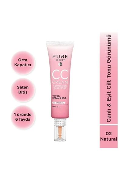 Tek Üründe 6 Fayda Sağlayan CC Krem Spf50 Pa+++ Natural 30 ml ürün görseli 1