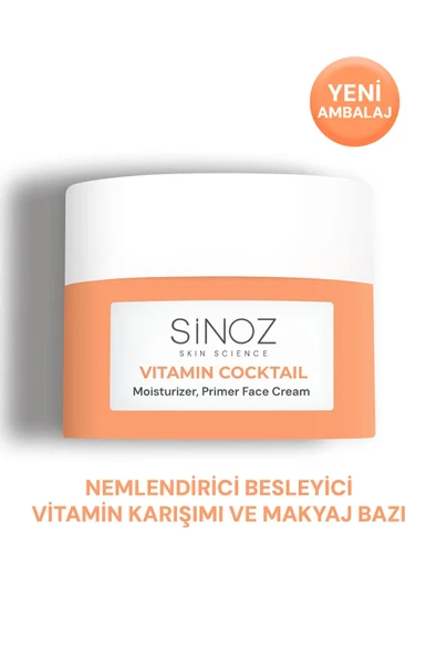 Vitamin Kokteyl-Nemlendirici Besleyici Onarıcı Yüz Kremi (Vitamin C+ B3 +B5 +E) ve Makyaj Bazı 50Ml ürün görseli 1