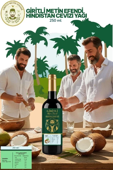 Giritli Metin Efendi Hindistan Cevizi Yağı 250 ml ürün görseli 1