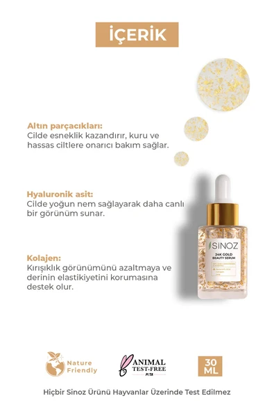 24k Gold Beauty Serum - Resim 3