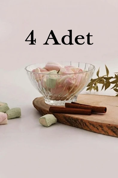 530024 4 Adet 455cc Bouquet Cam Büyük Sunum Salata Kasesi Takımı ürün görseli 1
