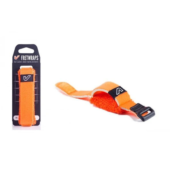 Gruv Gear FW-1PK-ORG-MD FretWrap Turuncu (Medium) | 5 Telli Bas ve 7 Telli Gitar Uyumlu, İstenmeyen Titreşimleri Keser, Susturucu ürün görseli 1