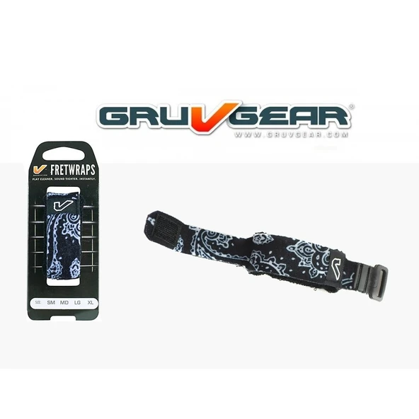 Gruv Gear FW1-BNB-SM FretWrap Siyah Bandana (Small) | 4 Telli Bas ve 6 Telli Elektro/Akustik Gitar Uyumlu, Klavye Susturucu ürün görseli 1