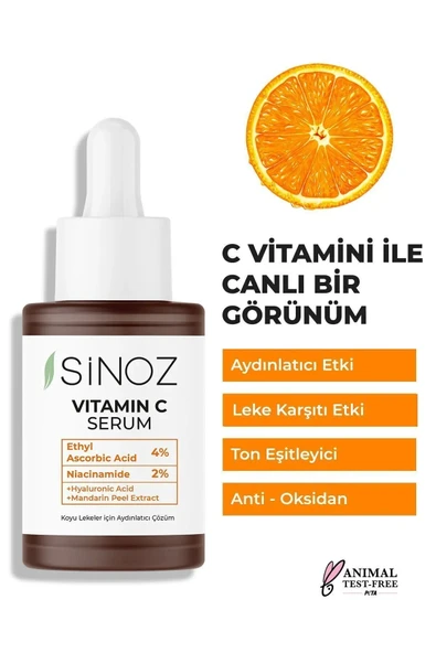 Ton Eşitleyici Aydınlatıcı Vitamin C %4 Niacinamide %2 Yüz Serumu 30 ml Tüm Ciltler Için ürün görseli 1