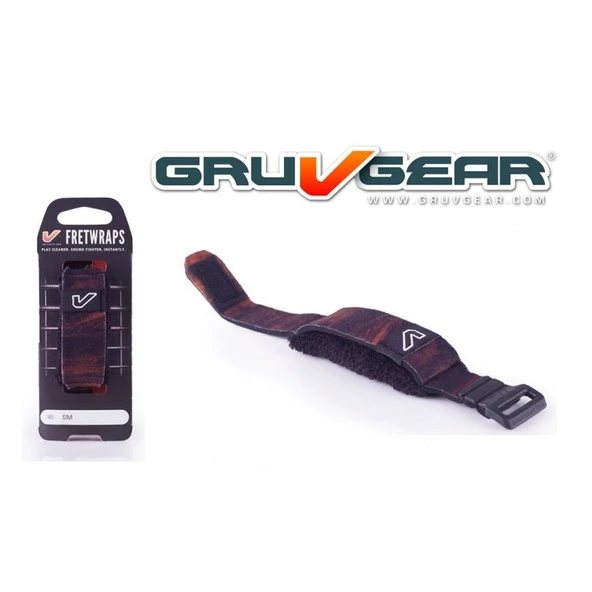 Gruv Gear FW-1PK-MED-MD FretWrap Wood Ceviz (Medium) | Ahşap Görünümlü Seri, 5 Telli Bas ve 7 Telli Gitar Uyumlu, Tel Susturucu Bant ürün görseli 1