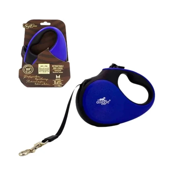 Doggie Otomatik Soft Lacivert Köpek Tasması M (25 kg) ürün görseli 1