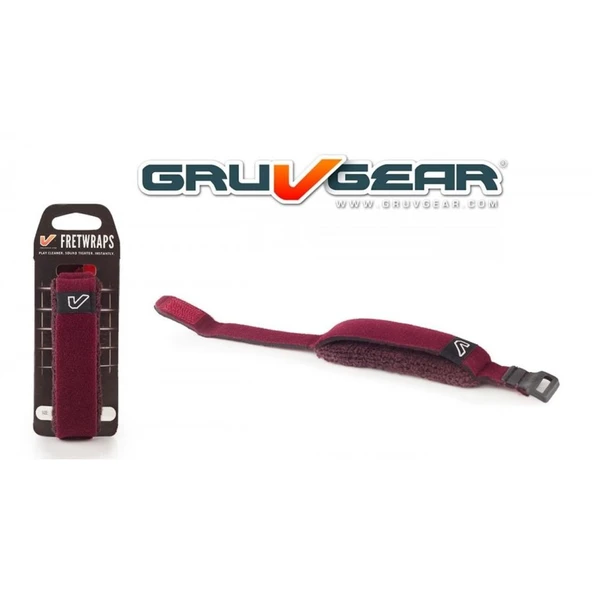 Gruv Gear FW-1PK-BGY-LG FretWrap Bordo (Large) | 6-7 Telli Bas ve 7-8 Telli Gitar Uyumlu, İstenmeyen Titreşimleri Keser, Susturucu Bant ürün görseli 1