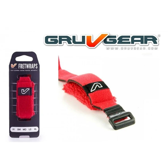 Gruv Gear FW-1PK-RED-MD FretWrap Kırmızı (Medium) | 5 Telli Bas ve 7 Telli Gitar Uyumlu, İstenmeyen Titreşimleri Keser, Susturucu Bant ürün görseli 1
