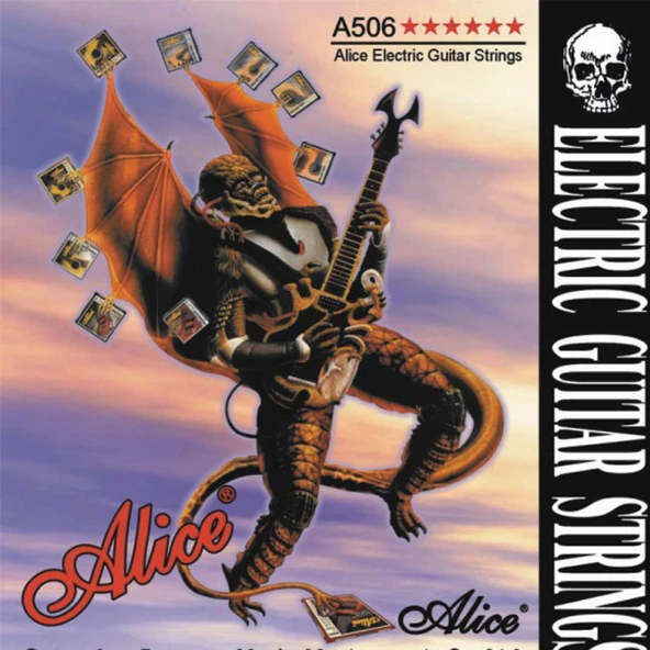 Alice A-506SL A-506SL Elektro Gitar Tel Seti | Super Light (Ekstra İnce) Kalınlık, Rahat Çalım, Başlangıç ve Orta Seviye ürün görseli 1