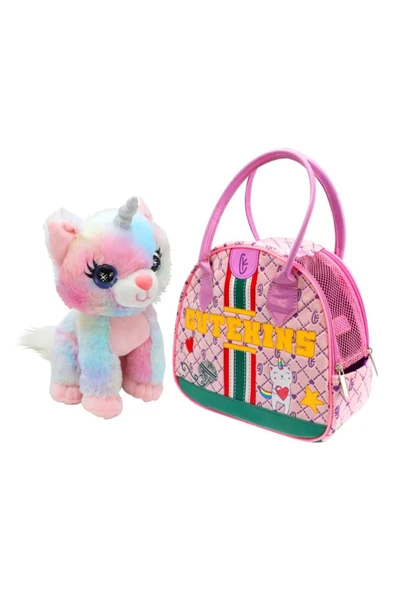 Cutekins Peluş Caticorn Rengarenk Tek Boynuzlu Kedi Şimdi Çantasında! ürün görseli 1