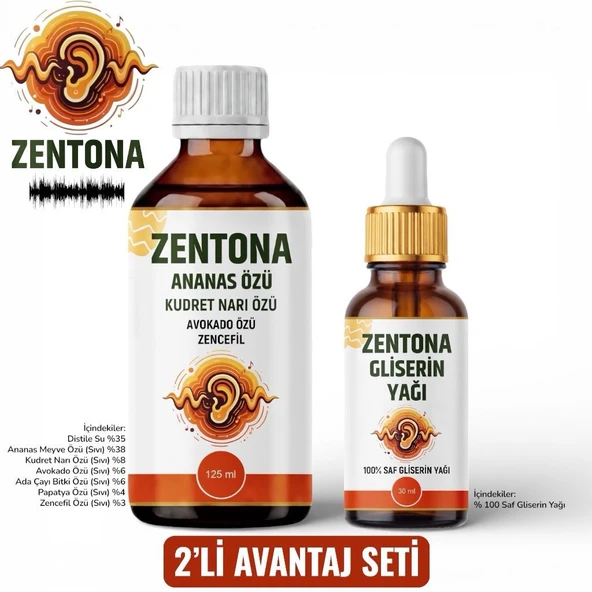 Zentona Bitkisel Kulak Bakım Destek Seti Bitkisel Şurup (125 Ml) ve Saf Gliserin Yağı (30 Ml) ürün görseli 1