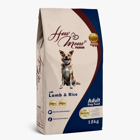 How Meow Yetişkin Köpek Maması Kuzulu & Pirinçli 15 kg ürün görseli 1