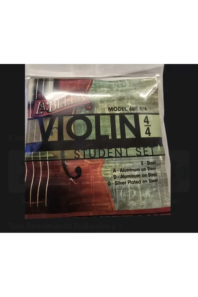 La Bella Strings 680 Orch Keman Tel Seti | Silver Plated (Gümüş Kaplama), Yüksek Ses Projeksiyonu, Profesyonel Orkestra Serisi ürün görseli 1