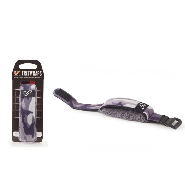 Gruv Gear FW-1PK-CMW-LG FretWrap Camo Beyaz (Large) | Kar Kamuflaj Desenli, 6-7 Telli Bas ve 7-8 Telli Gitar Uyumlu, Tel Susturucu ürün görseli 1