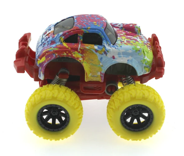 Die Cast Batik Desenli Sarı Teker Araba - Resim 6
