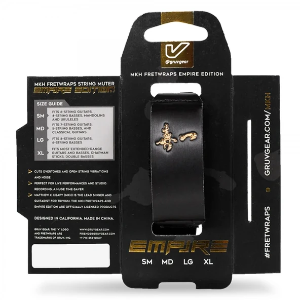 Gruv Gear FW1-MKHEE-MD FretWrap MKH Empire Edition (Medium) | Matthew Kiichi Heafy İmza Serisi, 5 Telli Bas ve 7 Telli Gitar Uyumlu ürün görseli 1