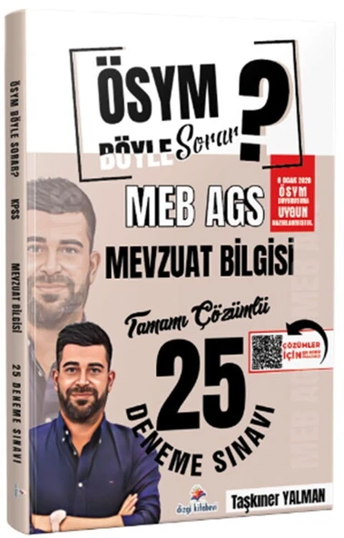 Dizgi Kitap 2026 MEB AGS Mevzuat Bilgisi Tamamı PDF Çözümlü 25 Deneme Sınavı ürün görseli 1