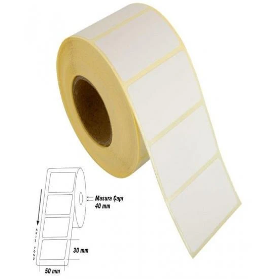 UMUR TERMAL ETİKET 50X30mm 1000 Lİ RULO ürün görseli 1