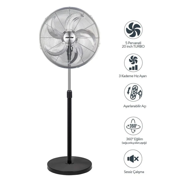 Marsstar Forza Ayaklı Vantilatör 20" MS-20 - Resim 2