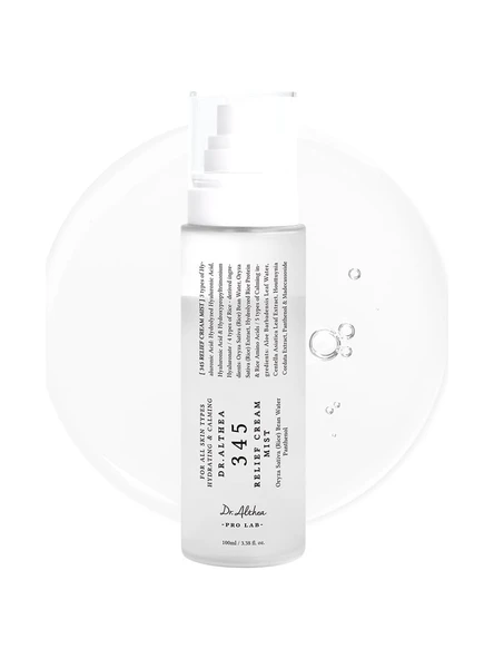 Dr. Althea 345 Relief Cream Mist 100 ml - Pirinç Özlü Çift Fazlı Nemlendirici ve Yatıştırıcı Yüz Spreyi ürün görseli 1