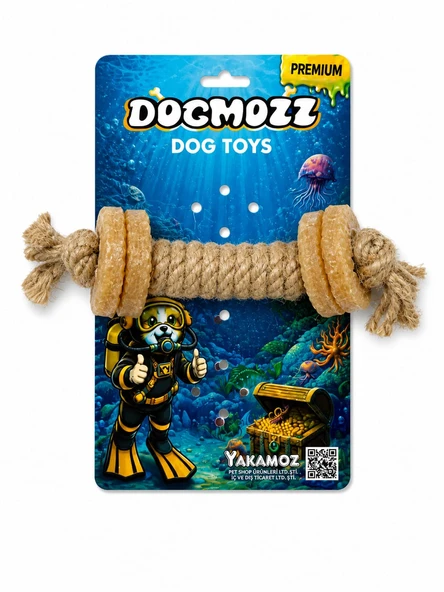 Dogmozz Premium 4 Kauçuk Halkalı Diş Kaşıma İpi 25 Cm ürün görseli 1