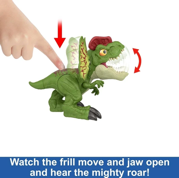 Jurassic World Uncaged İnteraktif Dilophosaurus Figürü HNT65 - Resim 4
