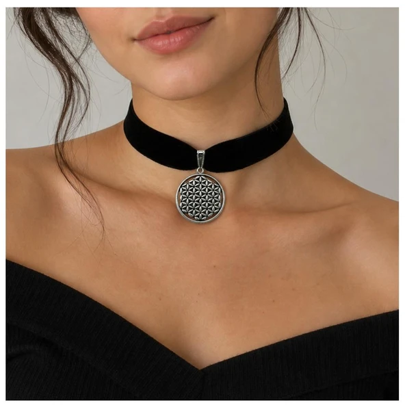 Flower of Life Kadın Choker ürün görseli 1