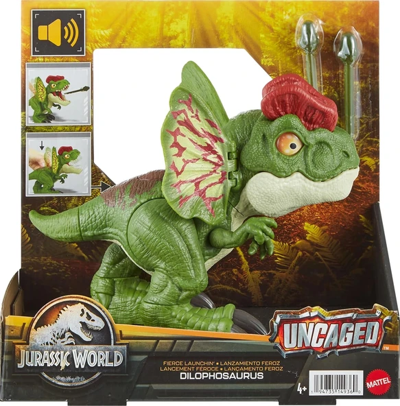 Jurassic World Uncaged İnteraktif Dilophosaurus Figürü HNT65 - Resim 5