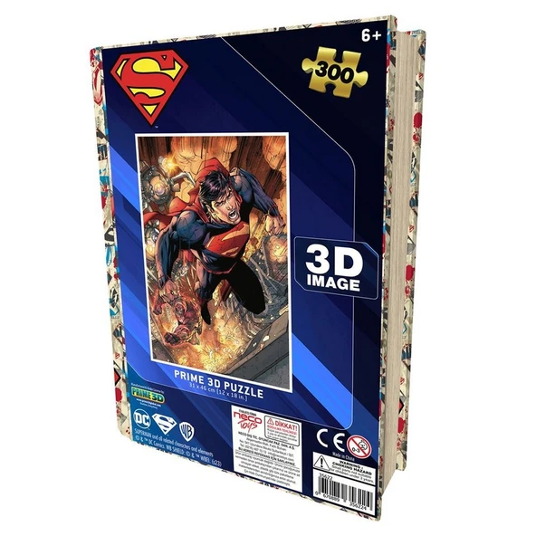 Prime 3D - Superman 300 Parça Puzzle 35622 - Metal Kutu