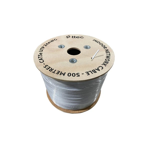 TTEC KBL-CAT5E-24CCA/IN500B Iç Mekan Pvc Kablo - 500M Beyaz (Tss) ürün görseli 1