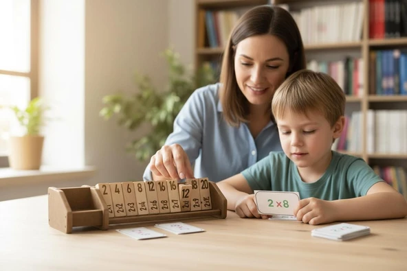 Montessori Ahşap Çarpım Tablosu  Set 2 Lerden 9 Lara kadar (8Adet) ürün görseli 1
