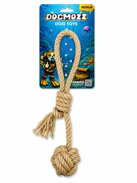 Dogmozz Premium 1 Boğumlu Toplu Diş Kaşıma İpi 30 Cm ürün görseli 1