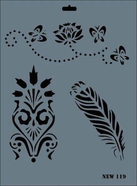 Rich New Seri N-119 Stencil 35x25 cm ürün görseli 1