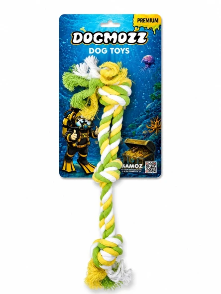 Dogmozz Premium 3 Düğümlü 2'li Diş Kaşıma İpi 30Cm ürün görseli 1