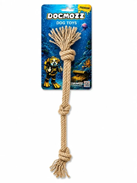 Dogmozz Premium 3 Düğümlü 2 İpli Köpek Diş Isırma İpi 35 Cm ürün görseli 1