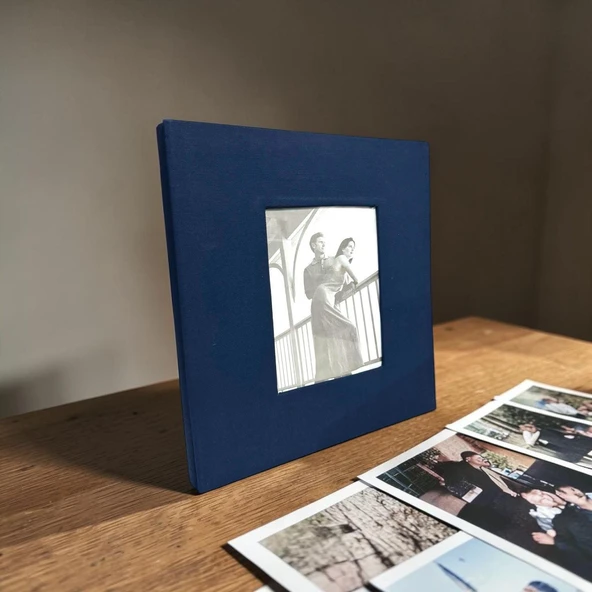 GERÇEK KOTON 500LÜK 10X15 FOTOĞRAF ALBÜMÜ - FOTOĞRAF PENCERELİ KAPAK GERÇEK KOTON ürün görseli 1