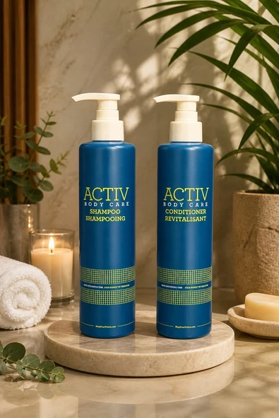 Activ Body Care Mavi Ambalajlı 2 li Nemlendirici Canlandırıcı Saç Bakım Seti – Şampuan+Saç Kremi 360 ml ürün görseli 1