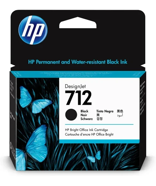 HP 3ED71A 712 80-ml Black DesignJet Ink ürün görseli 1