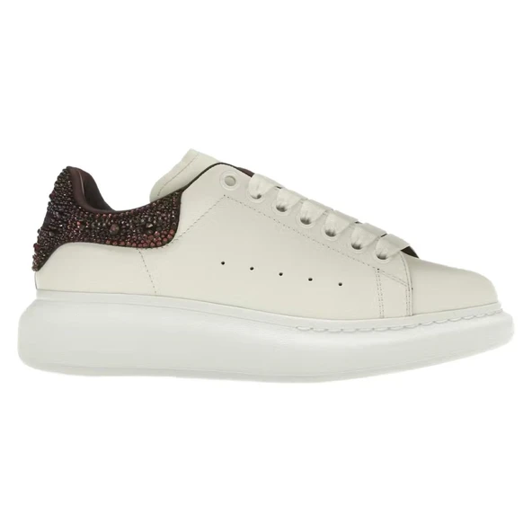 Alexander McQueen White Dark Burgundy Kadın Spor Ayakkabı ürün görseli 1