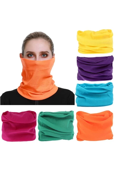 6'lı Paket Unisex Çok Amaçlı Bandana - Esnek ve Nefes Alan ürün görseli 1