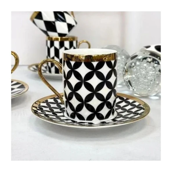 Kosova İst-181 200cc 6'lı Nescafe Takımı-Black Pattern - Resim 3
