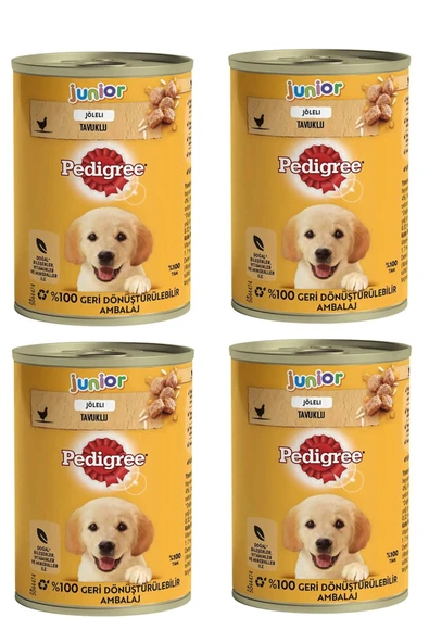 Pedigree Jöle İçinde Tavuklu Yavru Köpek Konservesi 400 gr x 4 Adet ürün görseli 1